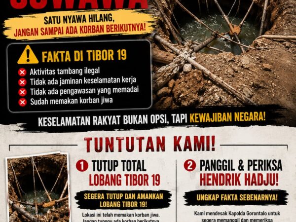 Aliansi Peduli Kemanusiaan Desak Kapolda Gorontalo Tutup Tibor 19 dan Periksa Hendrik Hadju