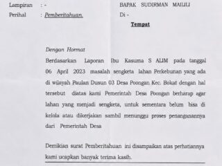 Dugaan Sengketah Lahan Di Buol: Kades Diduga Terlibat, Pemilik SHM Siap Tempuh Jalur Hukum