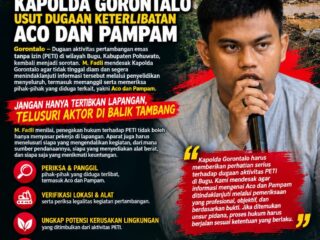 Peti Bugu Pohuwato Disorot! M.Fadli Desak Kapolda Gorontalo Usut Dugaan Keterlibatan Aco dan Pampam